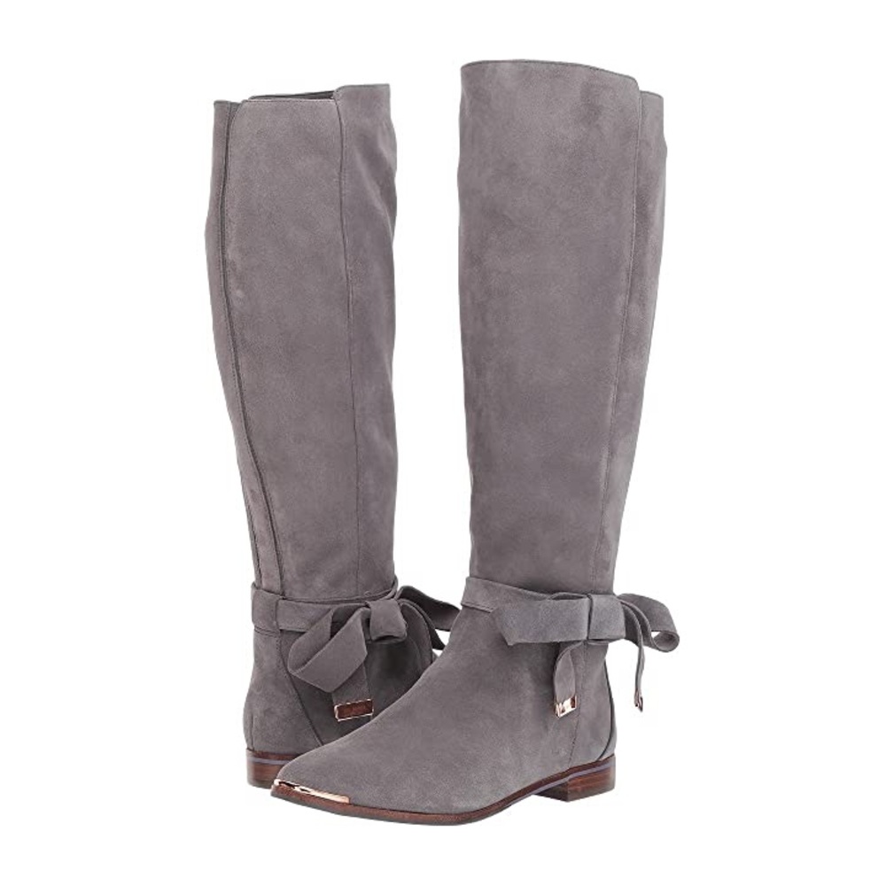 NEW!! Ted Baker Alrami Grey Suede Boots Size 36.5 - Picture 2 of 6